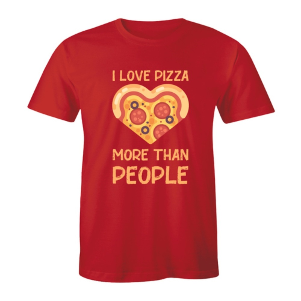Men's I Love Pizza More Than People Foodie T-shirt